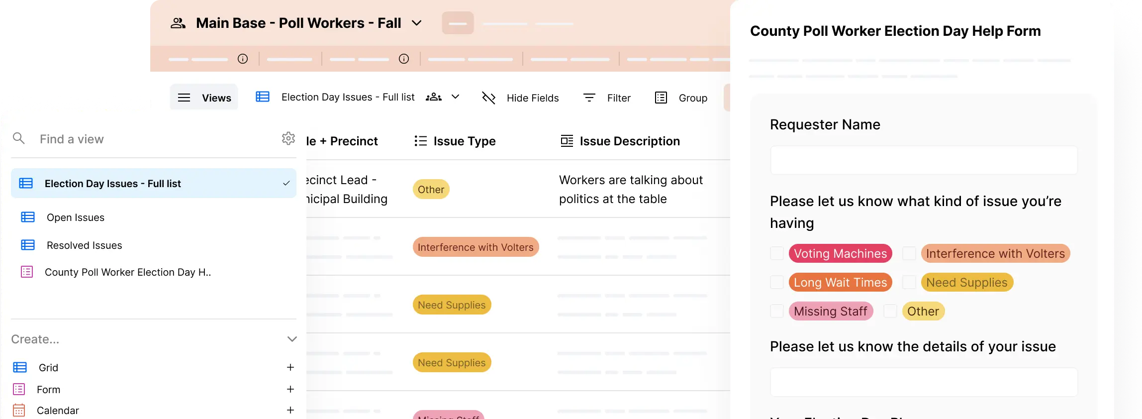 Screenshot of Admin Platform