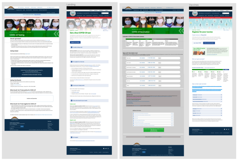 Comps from the new website design