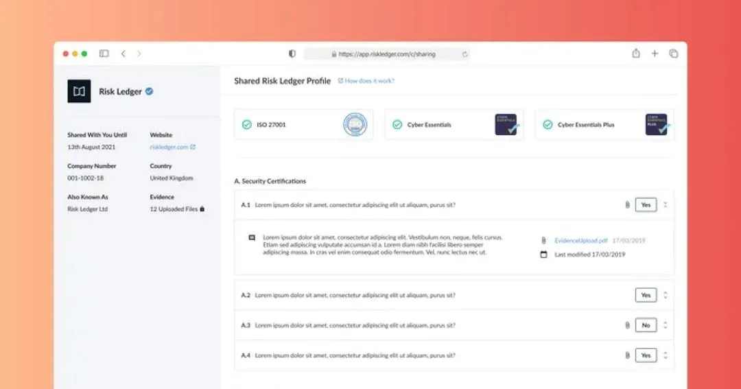Introducing Profile Sharing on Risk Ledger