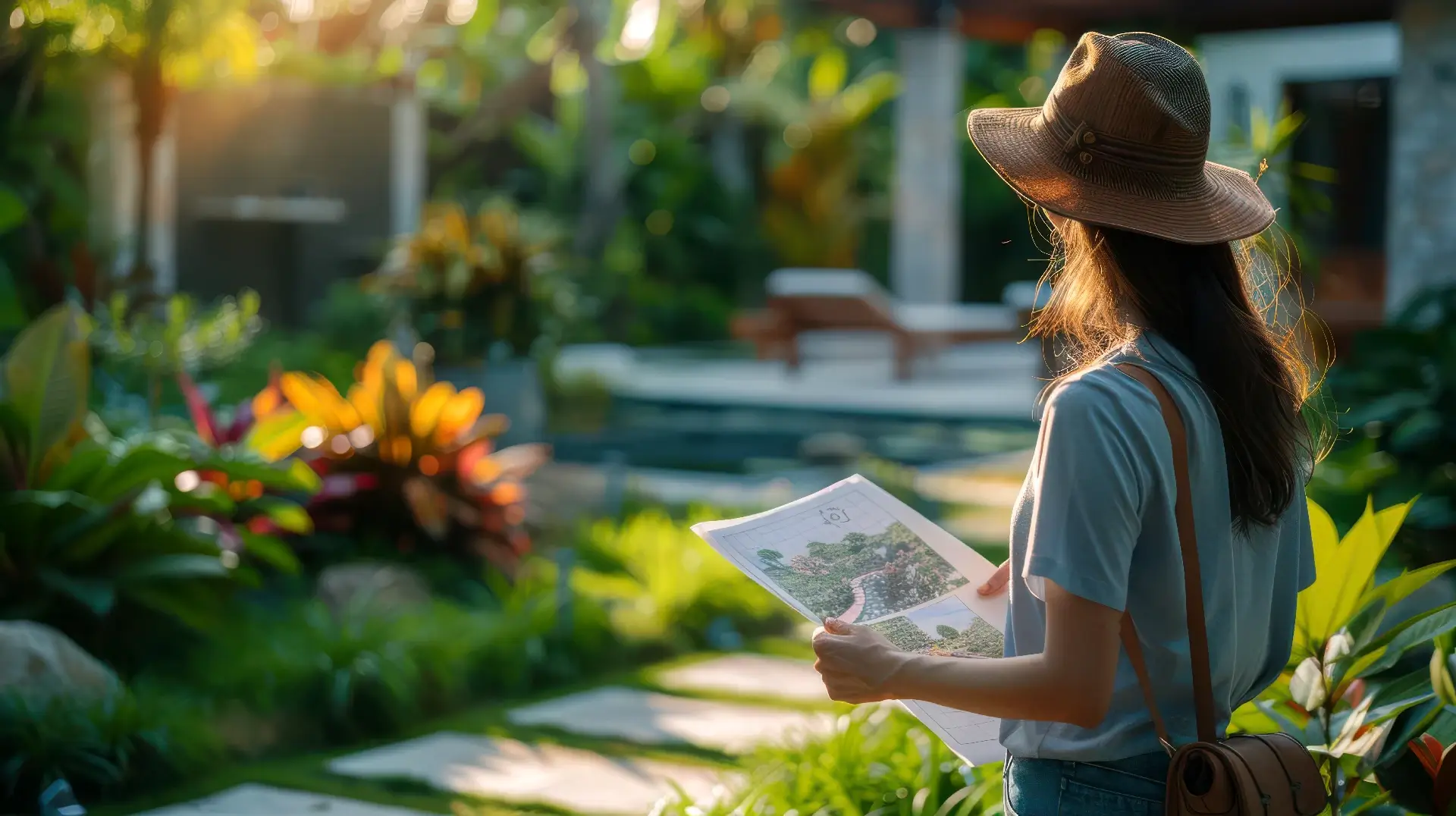 Landscape architect planning a garden