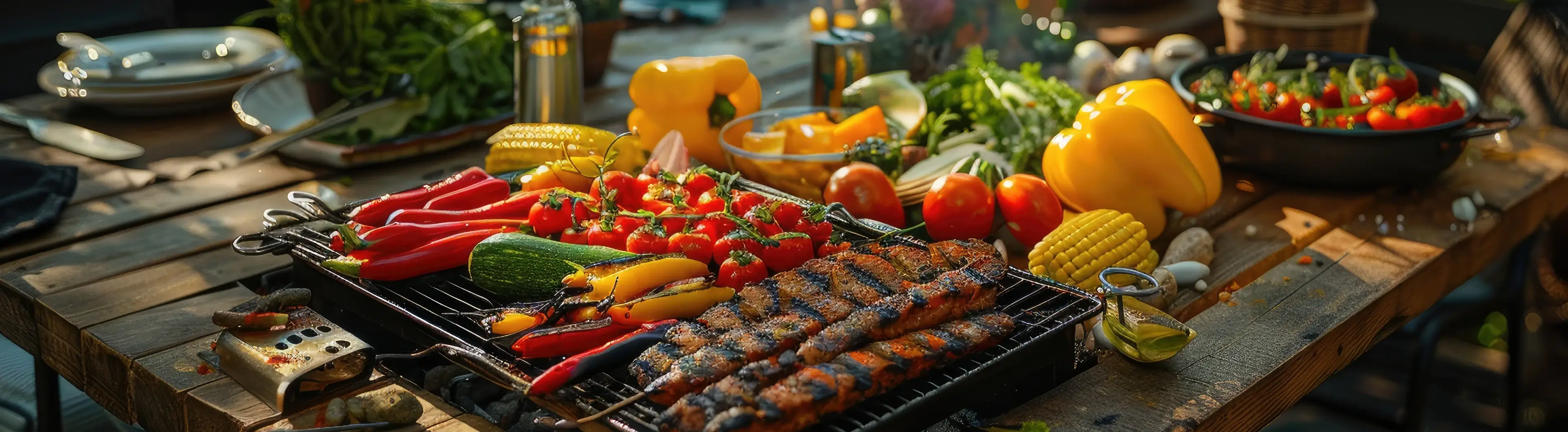 Savory Outdoor Summer Barbecue Feast in Backyard Setting