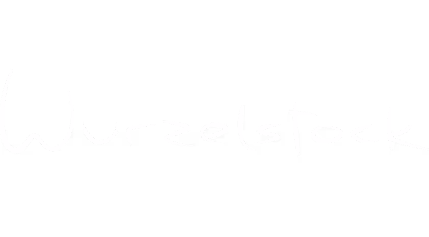 Handwritten word 'Wurzelstock' in white cursive script on a black background.