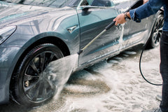 Washing Car Tires