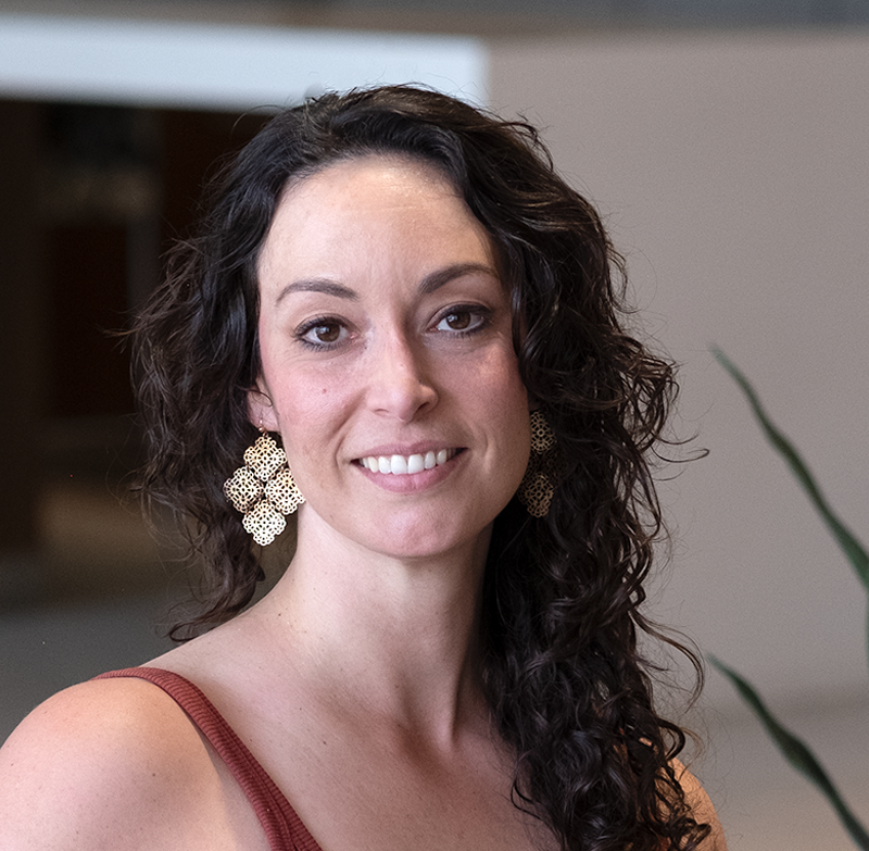 Woman with curly hair portrait