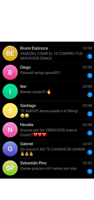 Comentarios positivos de clientes del Crack de las Apuestas