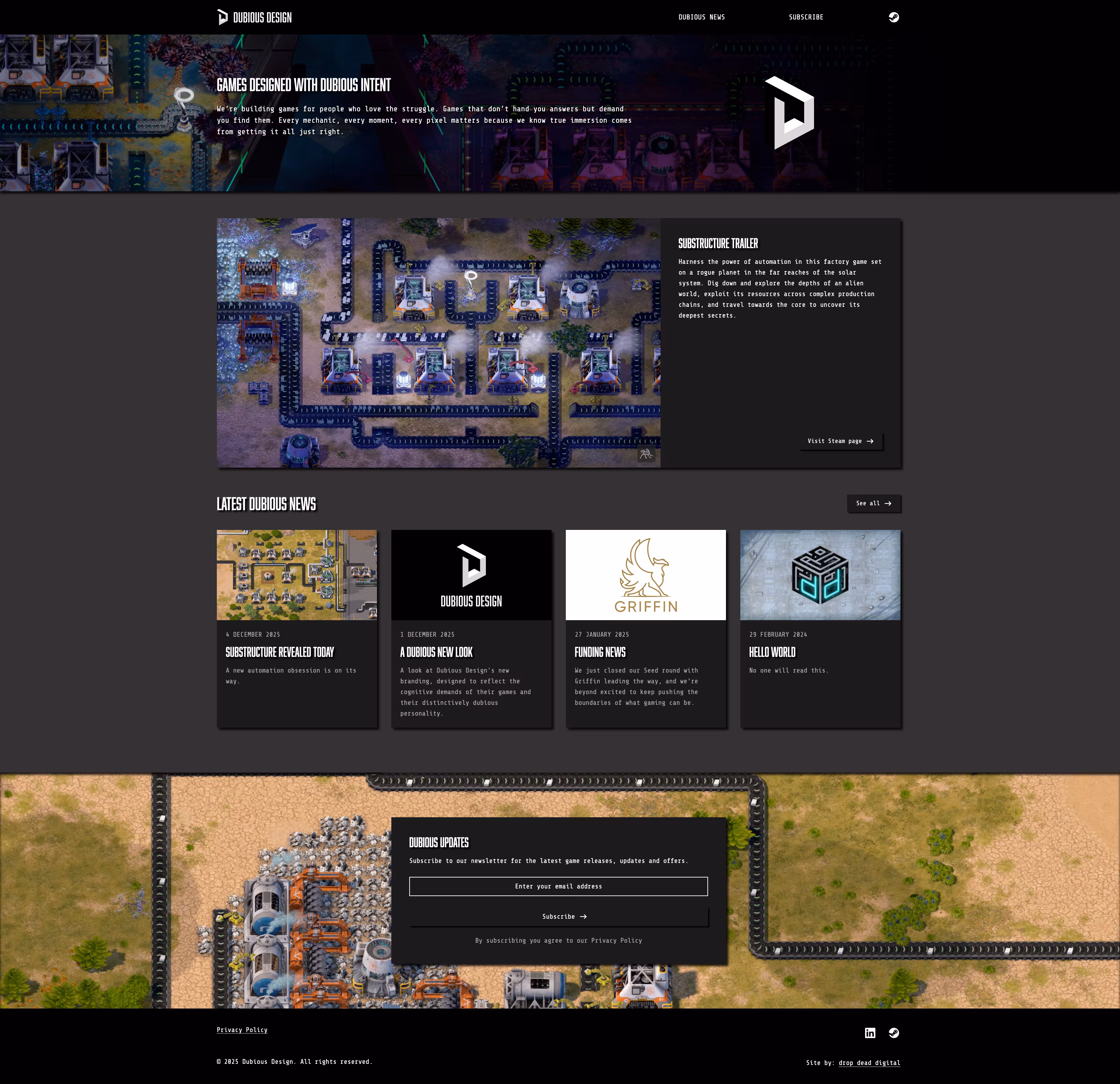 Website homepage screenshot