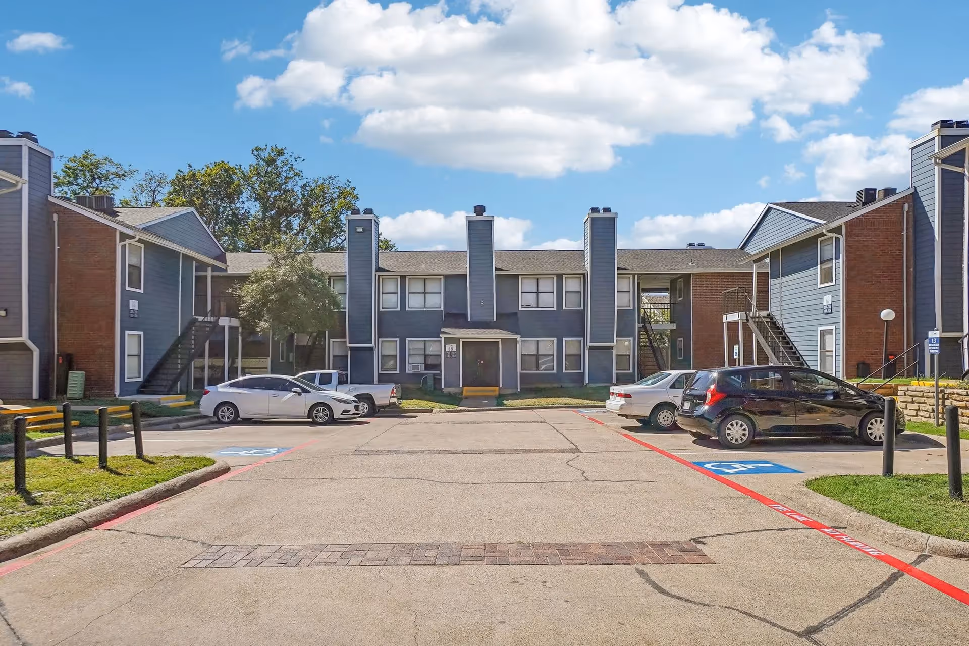 Parking lot of exterior property