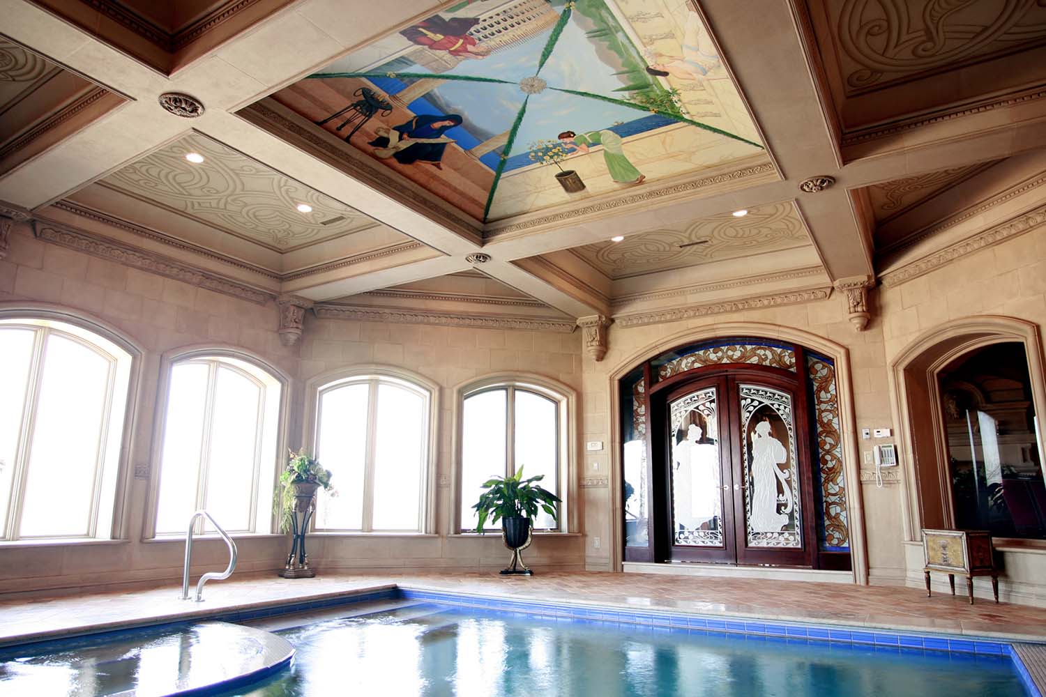 [background image] retail setting with neatly arranged products (for a pharmacy)