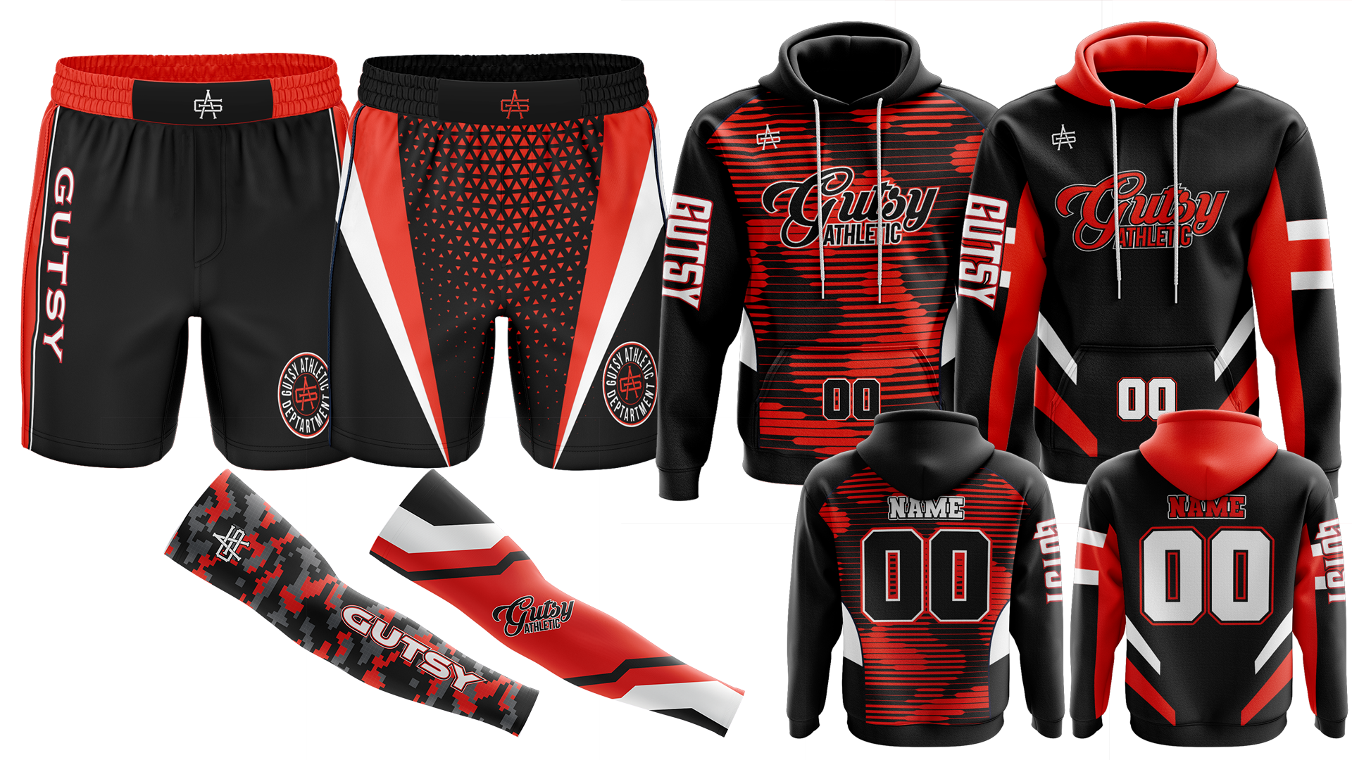 display of mountain biking gear