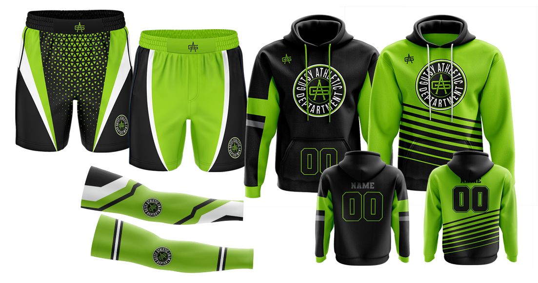 display of mountain biking gear