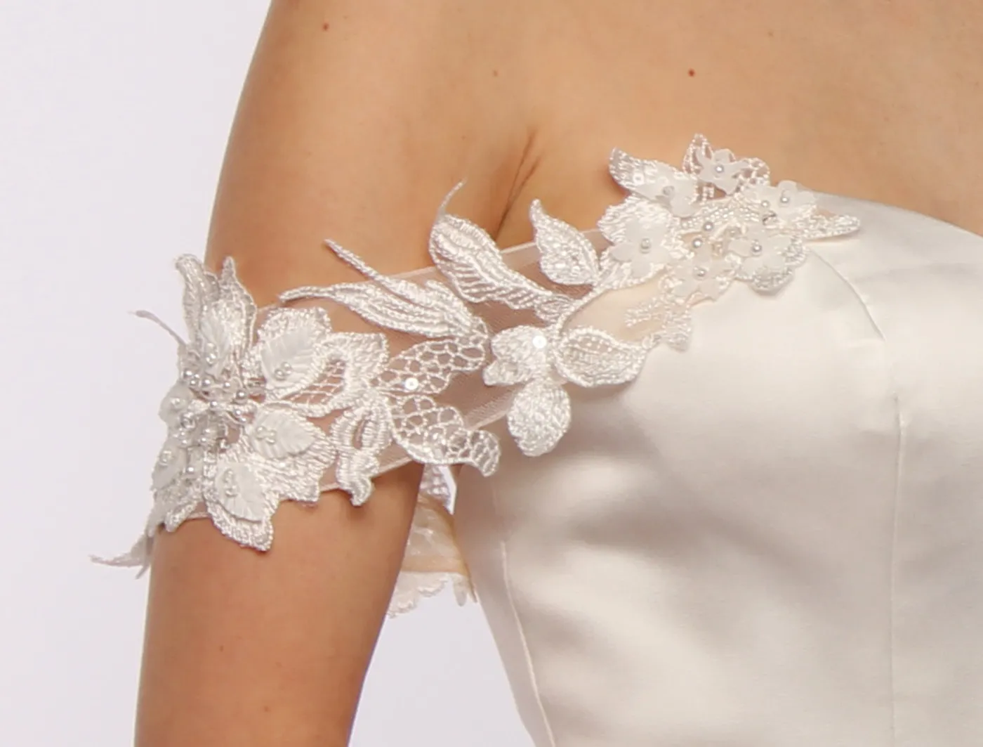 bridal accessories off shoulder