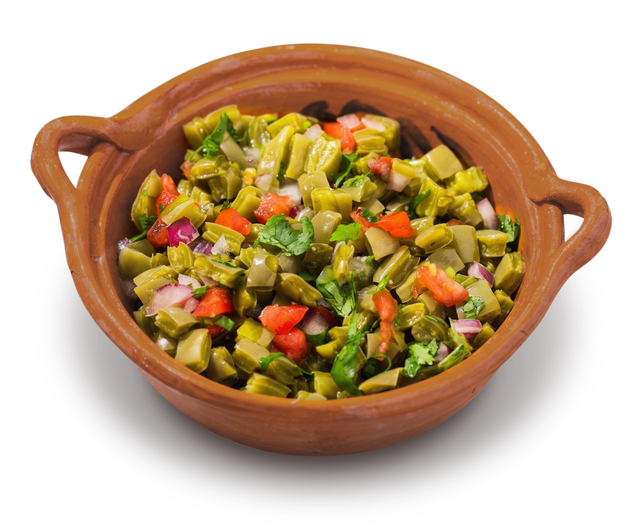 Fresh ground beef with parsley garnish