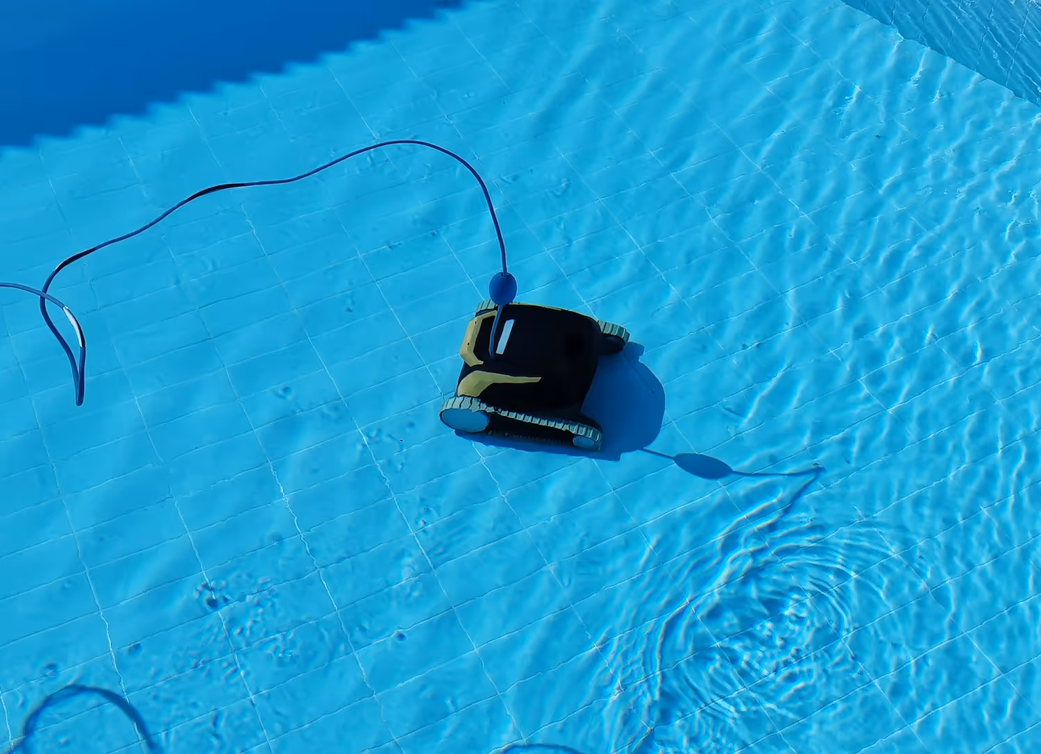 robotic pool vacuum underwater