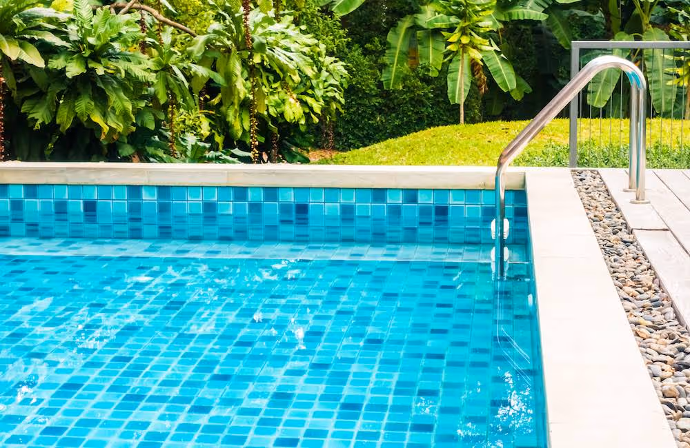 inground swimming pool with clean water