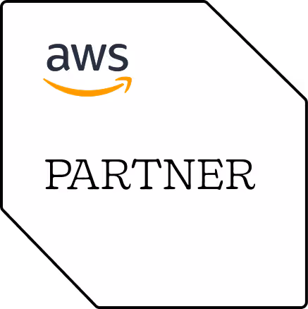 AWS Partner logo with the AWS text and orange curved arrow above the word PARTNER.