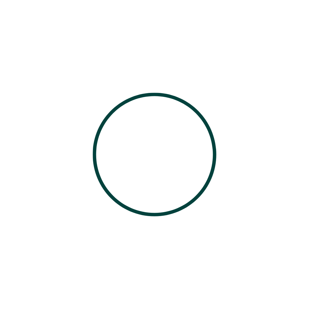 Graphic showing a target symbol with concentric circles and a diverging red dot line indicating focus.