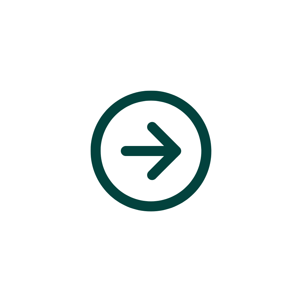 Right arrow inside a dark green circle with a white center.