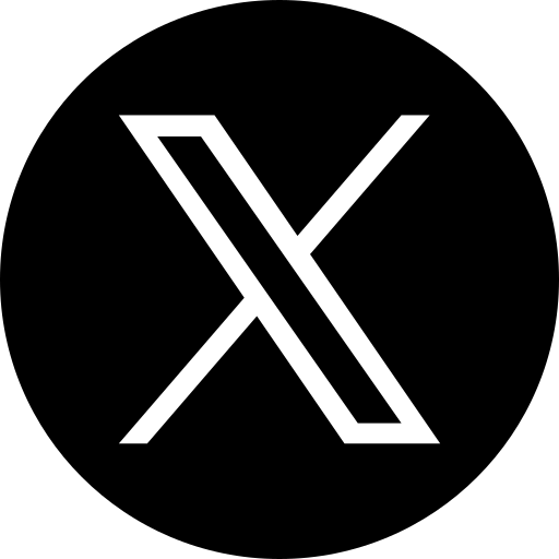 White stylized letter X on a black square background representing the X social media logo.