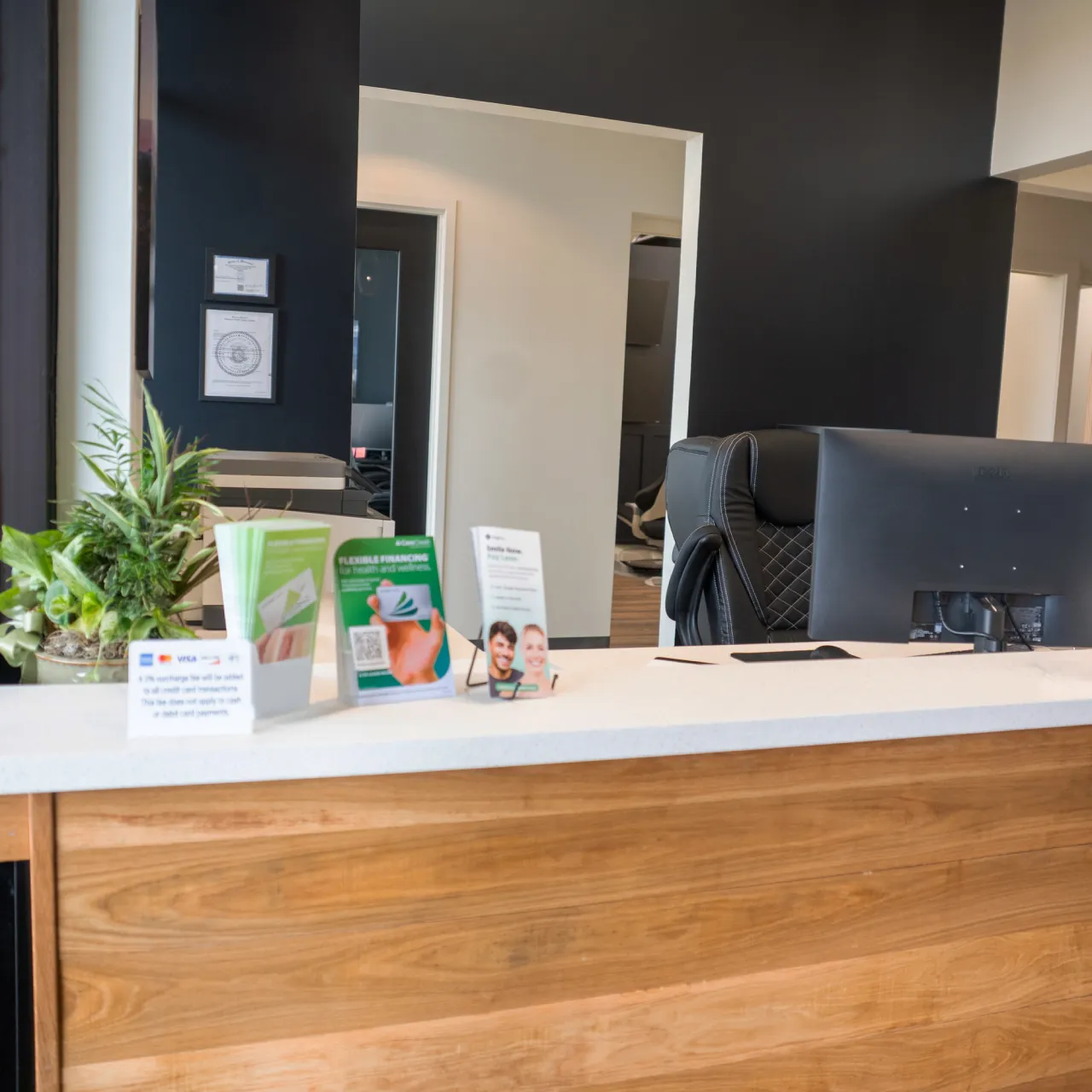 Front Desk of of Two Rivers Dental in Nixa Missouri