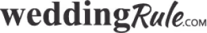 Logo of WeddingRules.com with stylized black text.