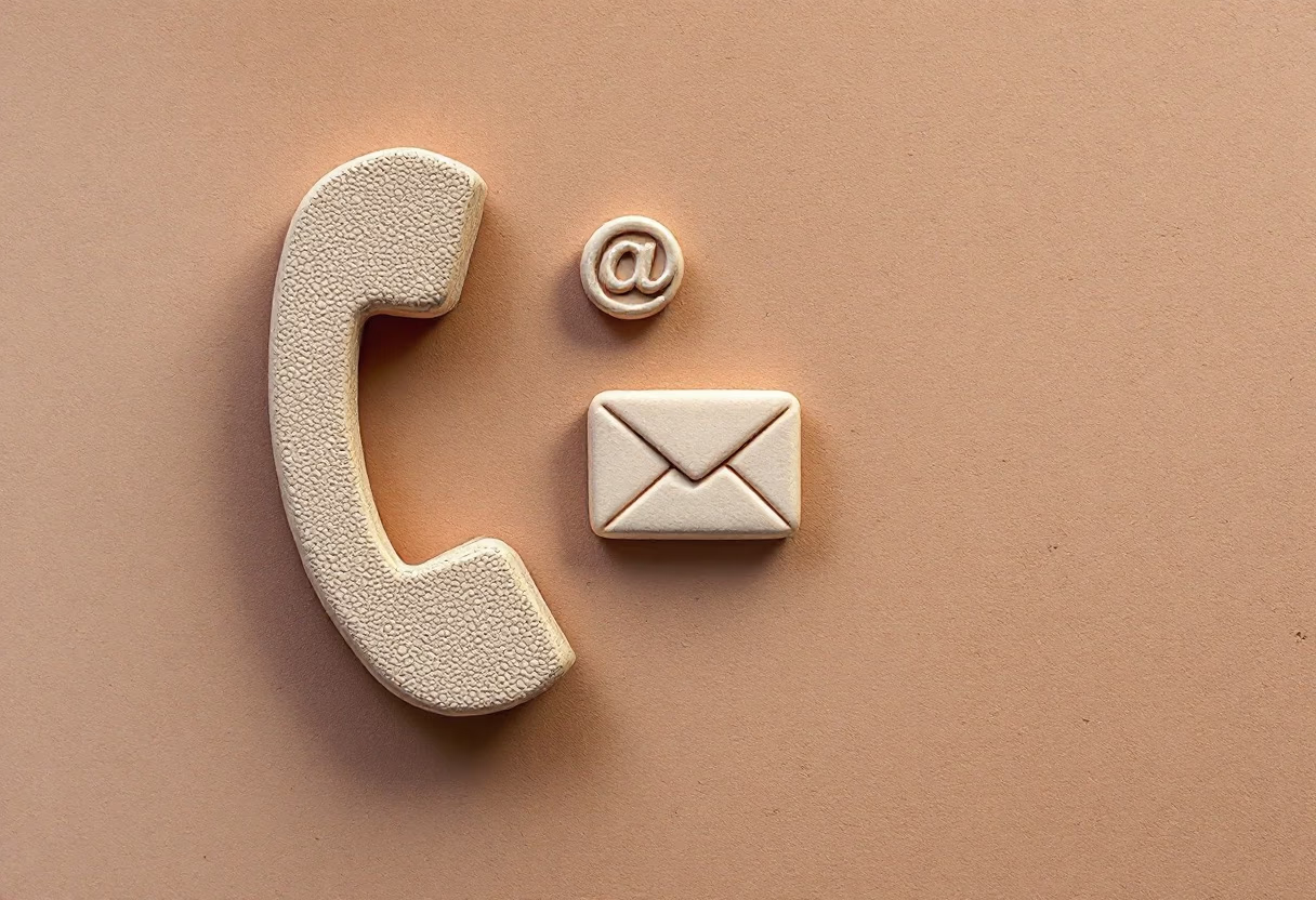 image of a phone and email symbol (for a b2b saas)