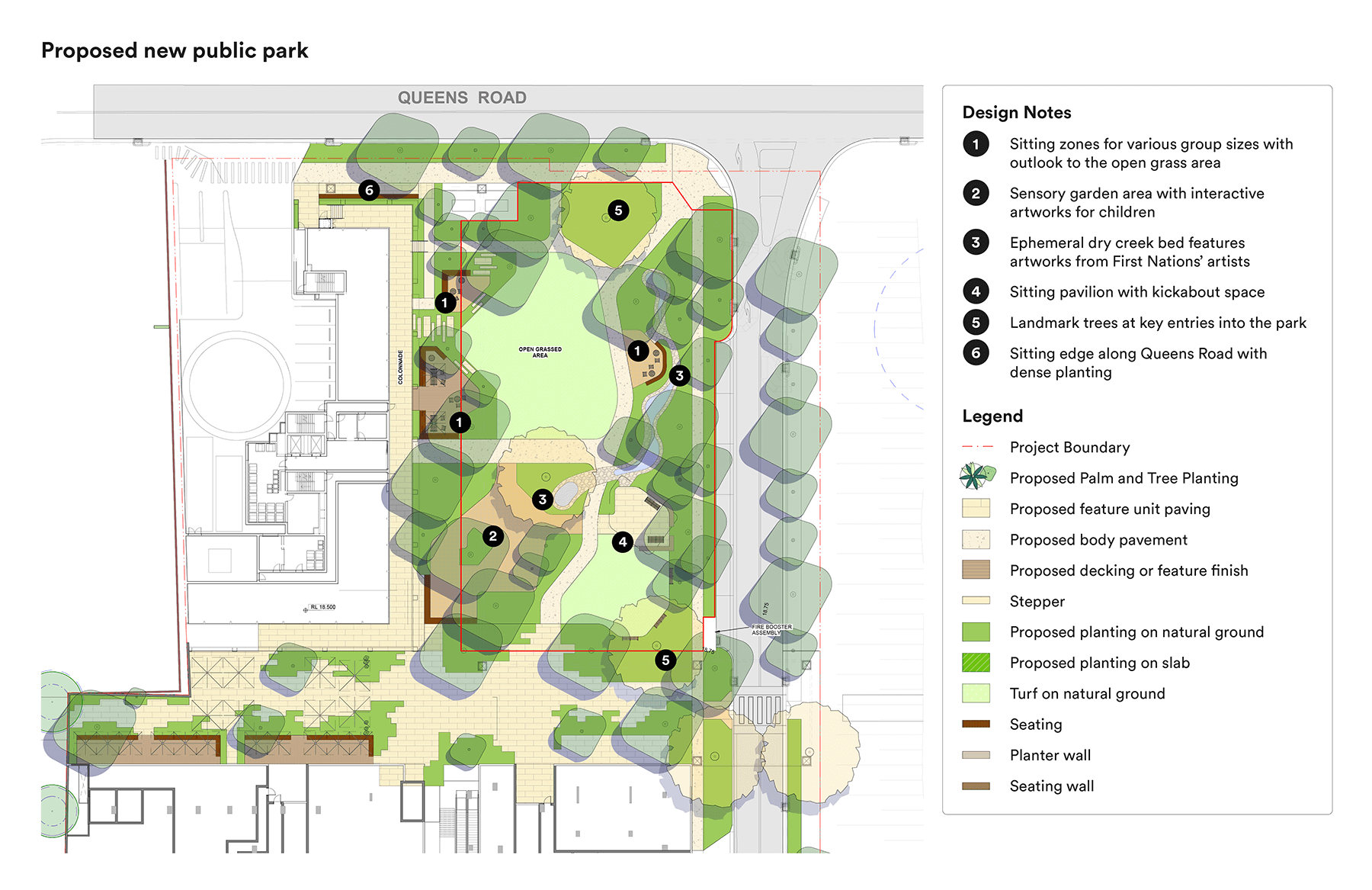 Proposed plan for the project’s Green Heart