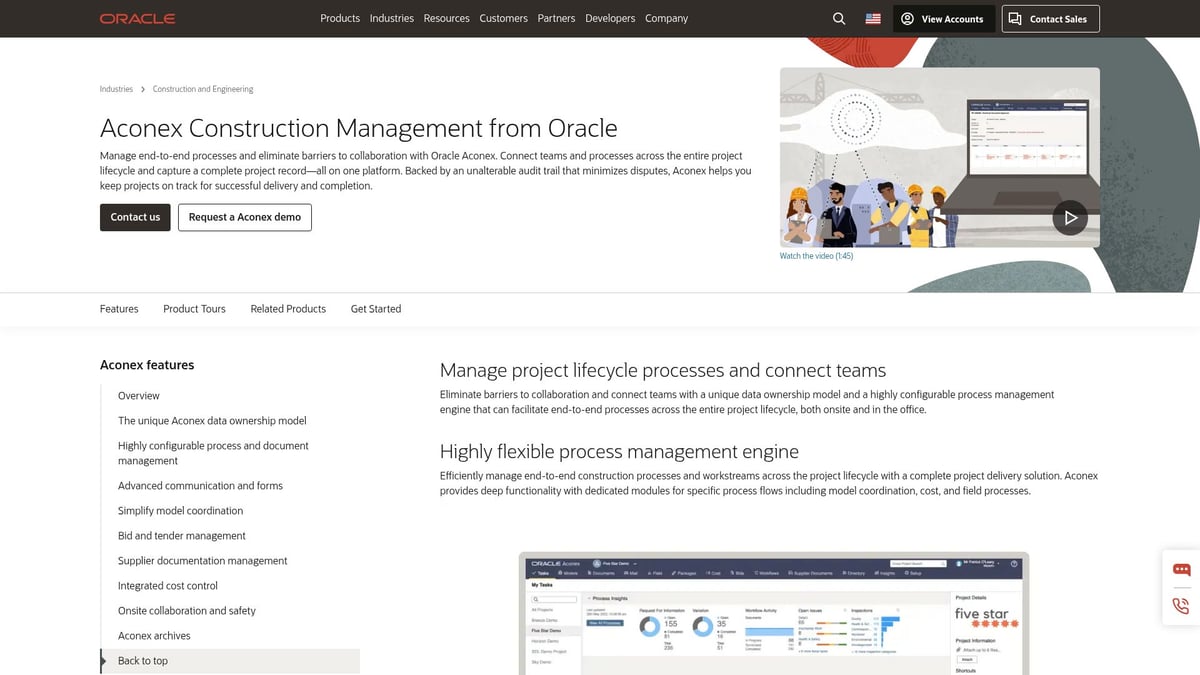 Top 10 Construction Management Software for Success - Aconex (Oracle)