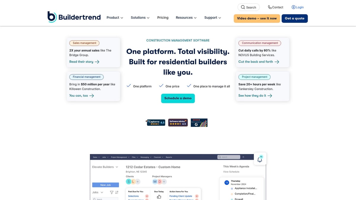 Top 10 Construction Management Software for Success - Buildertrend