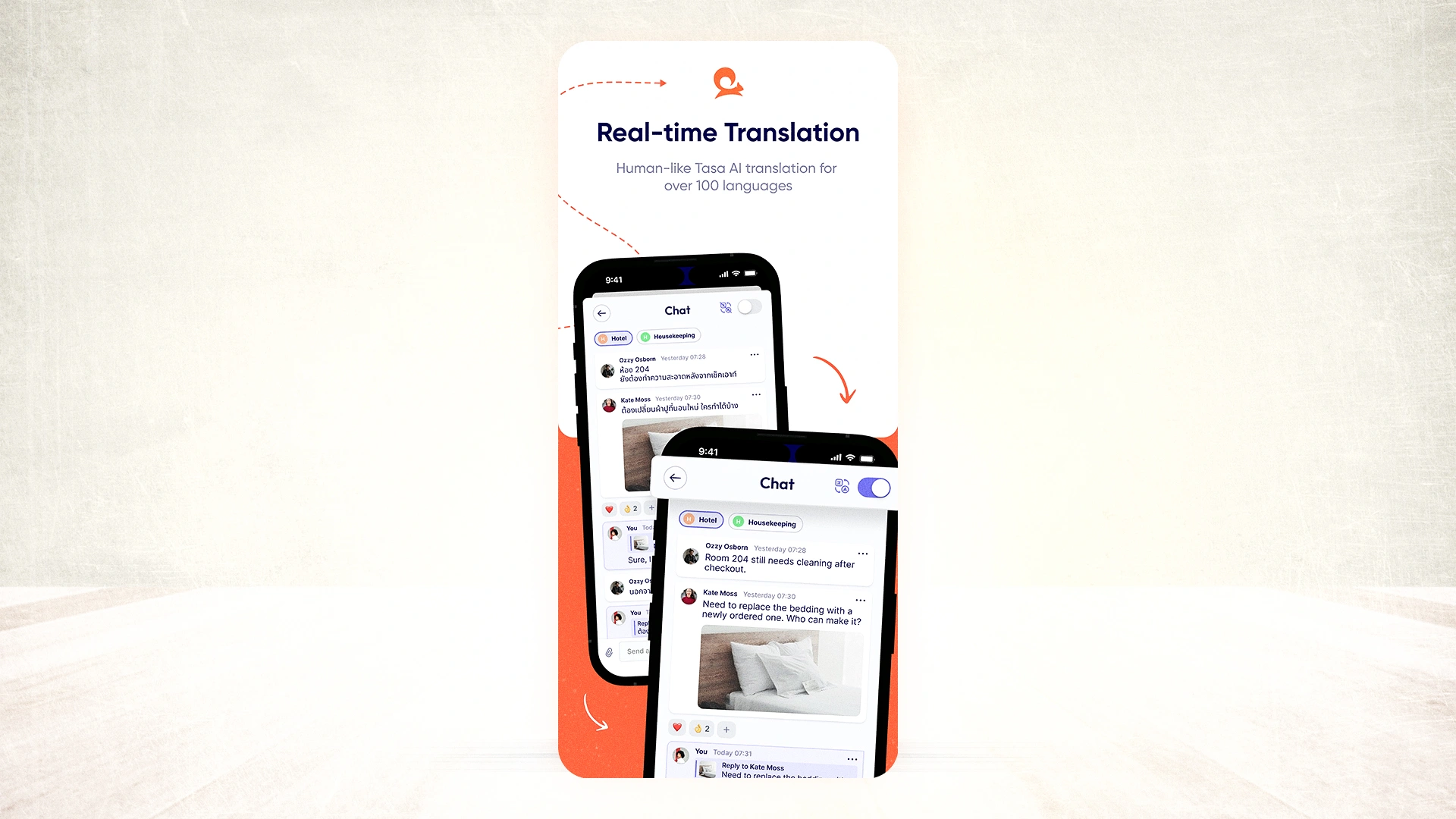 Tasa real-time translation preview
