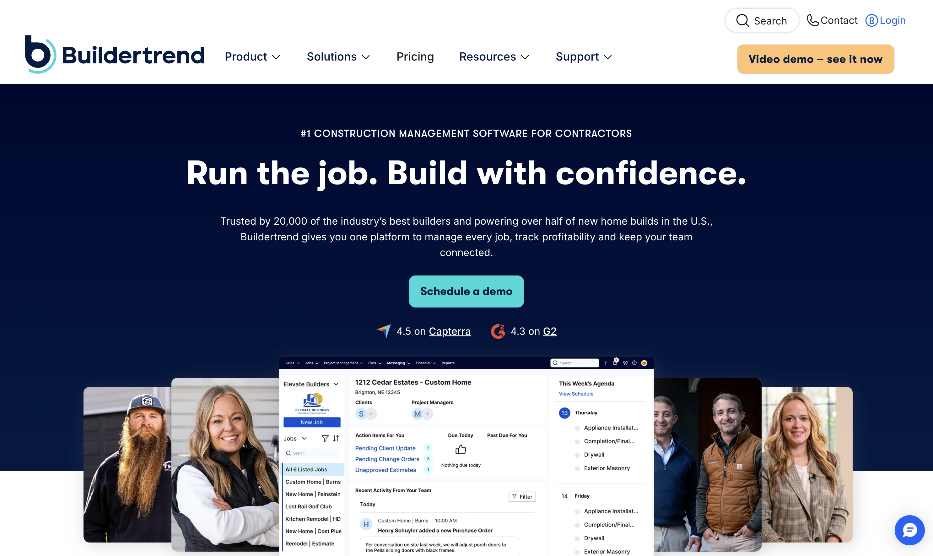 Buildertrend website view