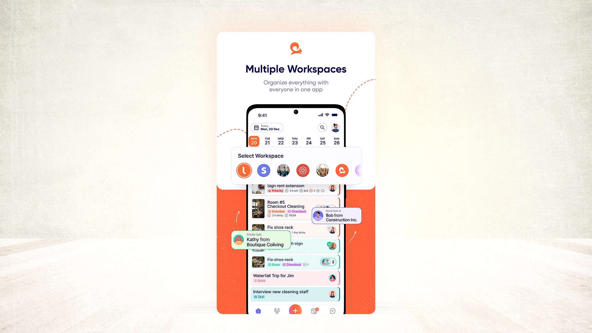 Tasa multiple workspace interface