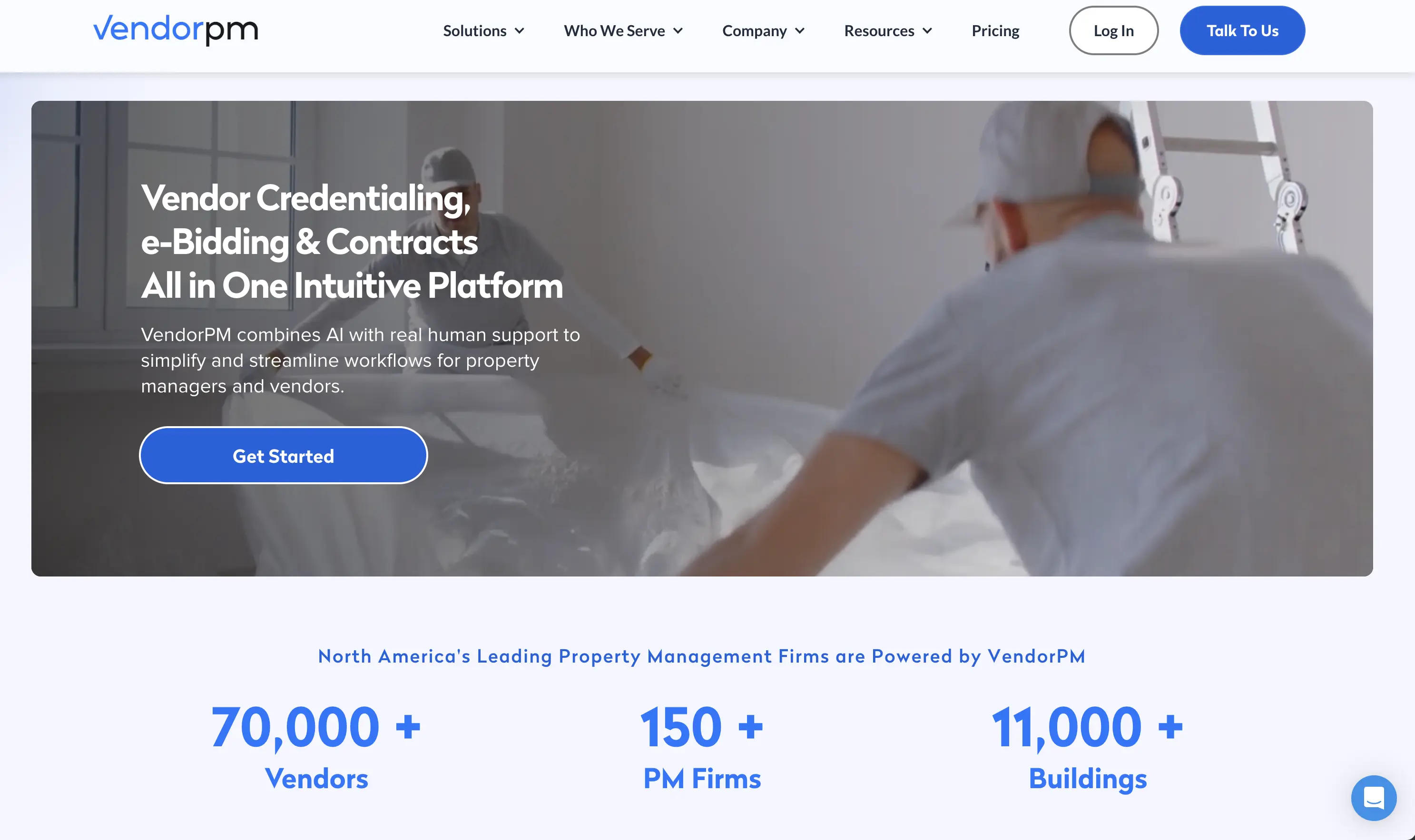 VendorPM website view