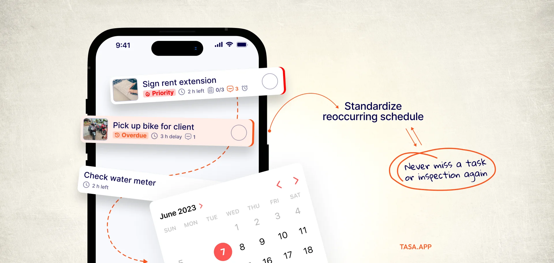 stanardize reoccurring schedule to avoid missing a task