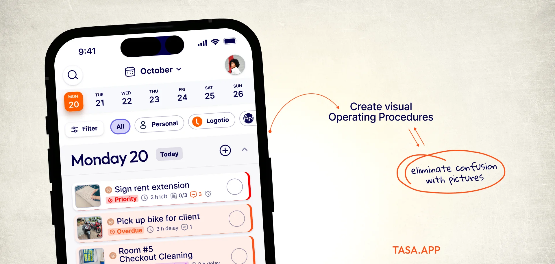 create picture-based tasks to eliminate confusion