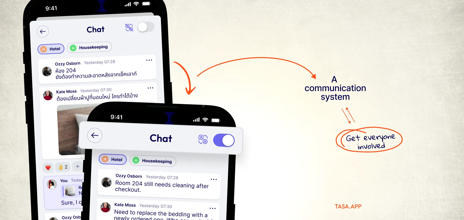 A all-in-one communication tasks app