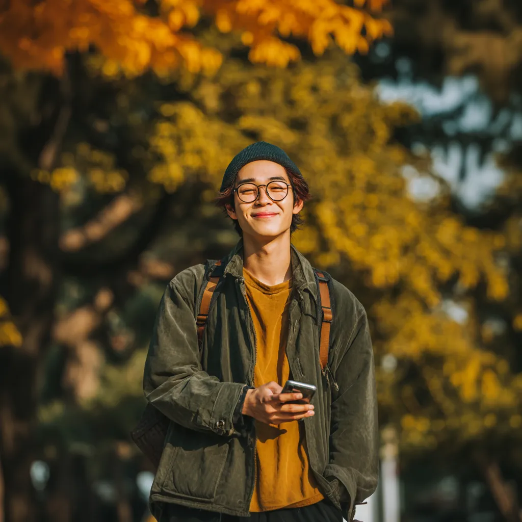 young man using personal task manager