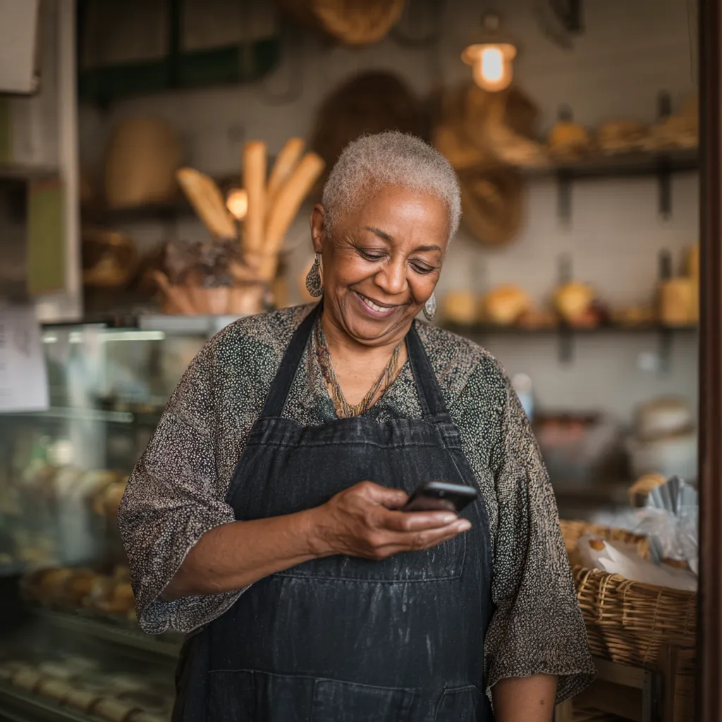 woman using personal task management app