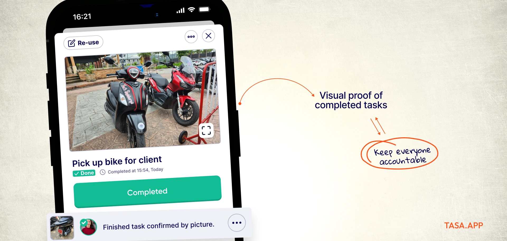 photo confirmation of work done app
