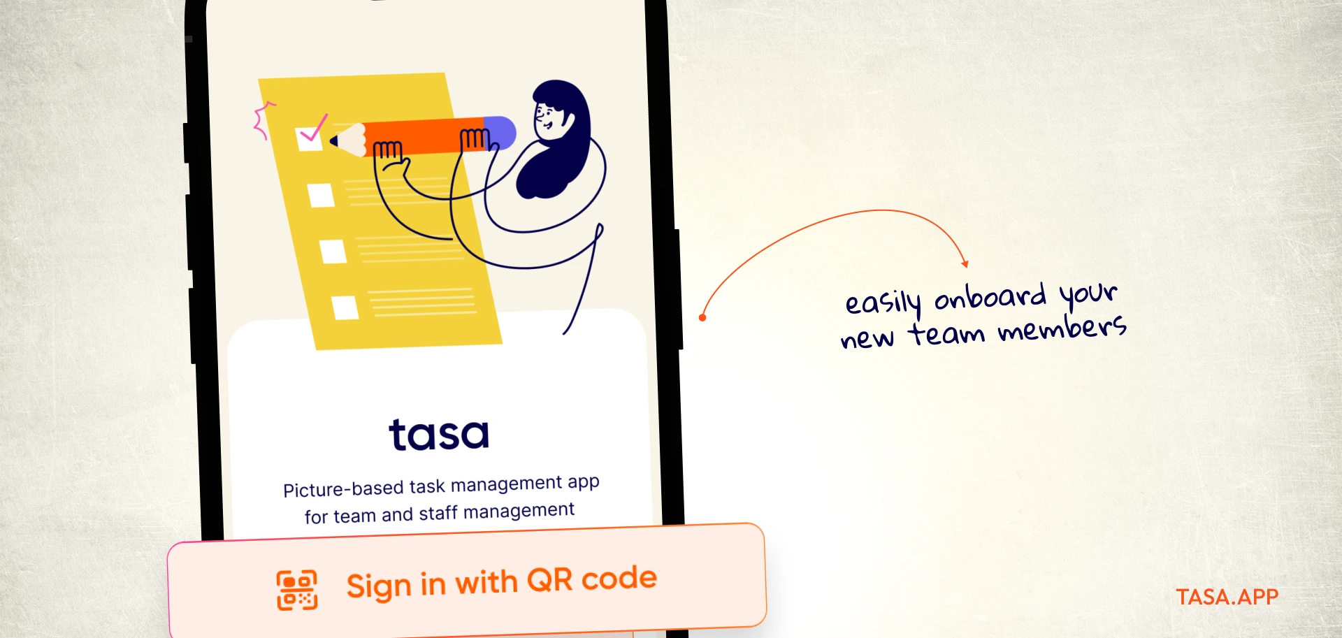 easy team onboarding and easy to use app - Tasa