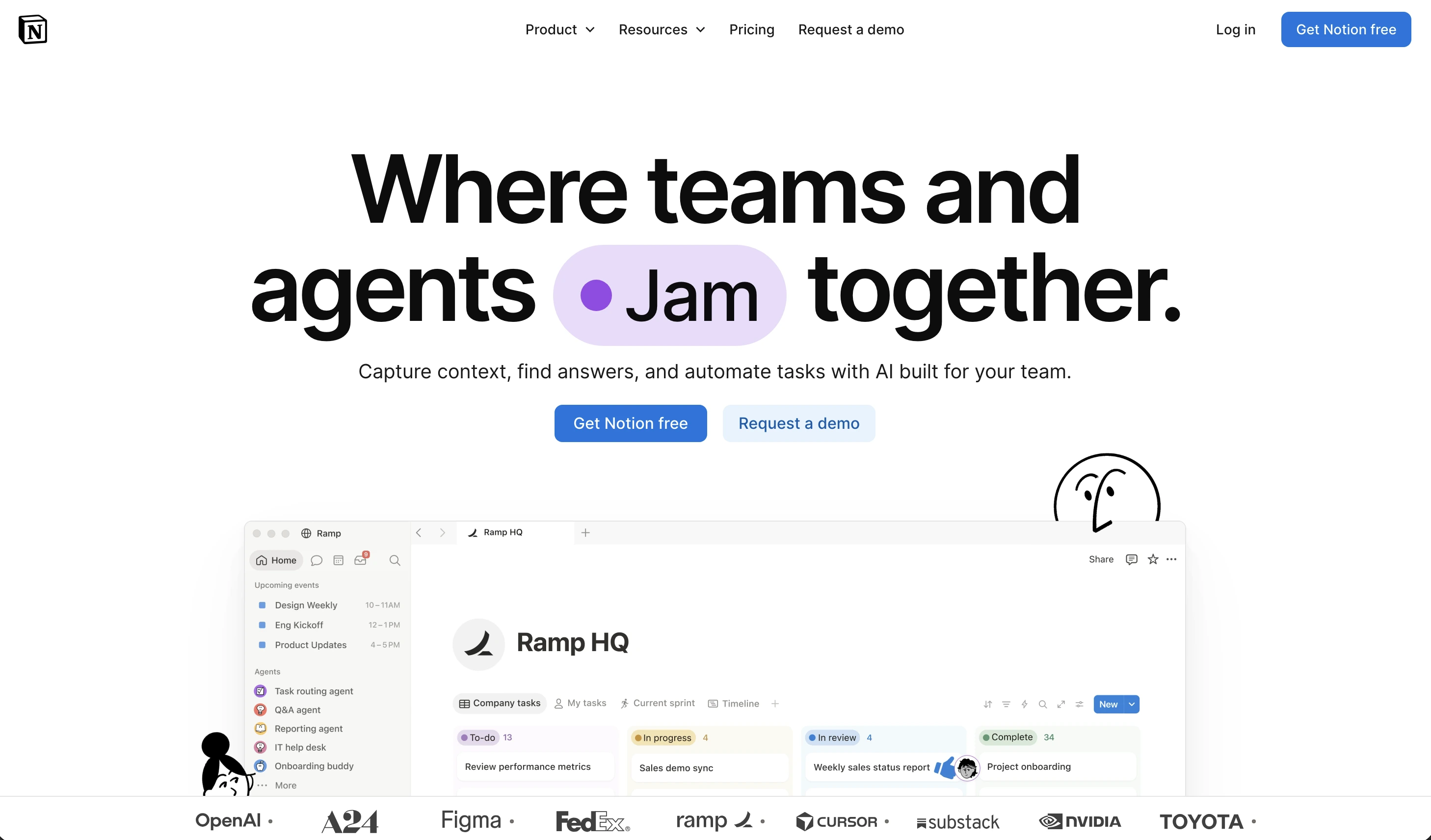 Notion website view