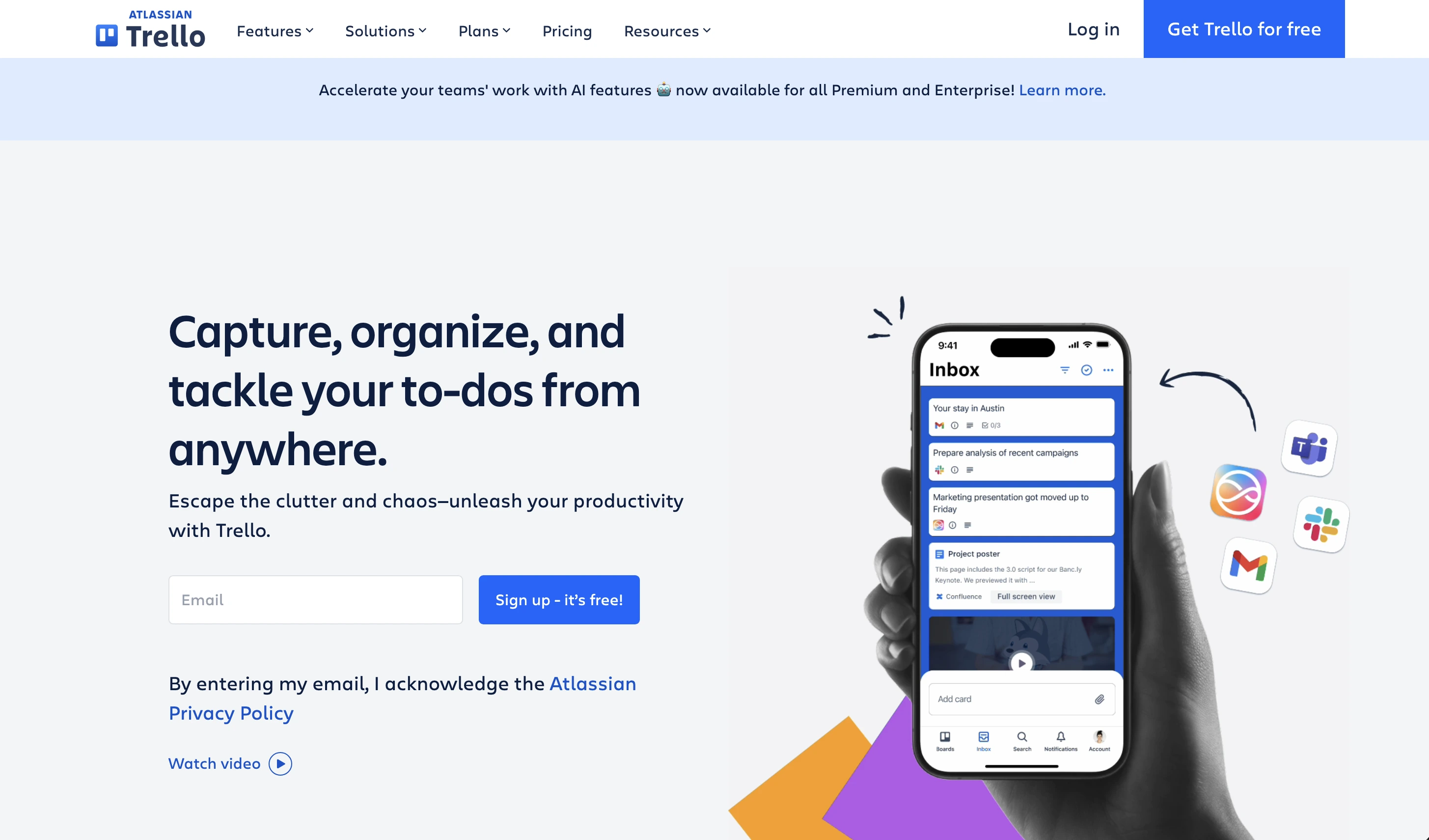Trello website view