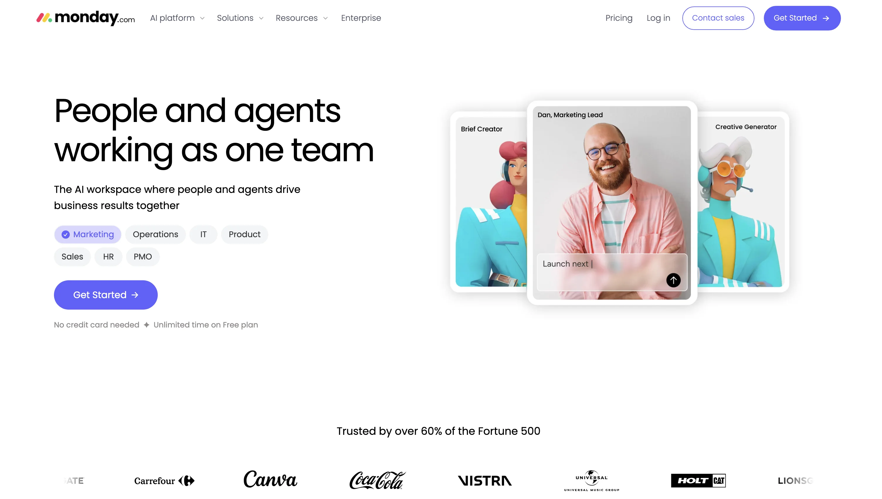 Monday.com website view