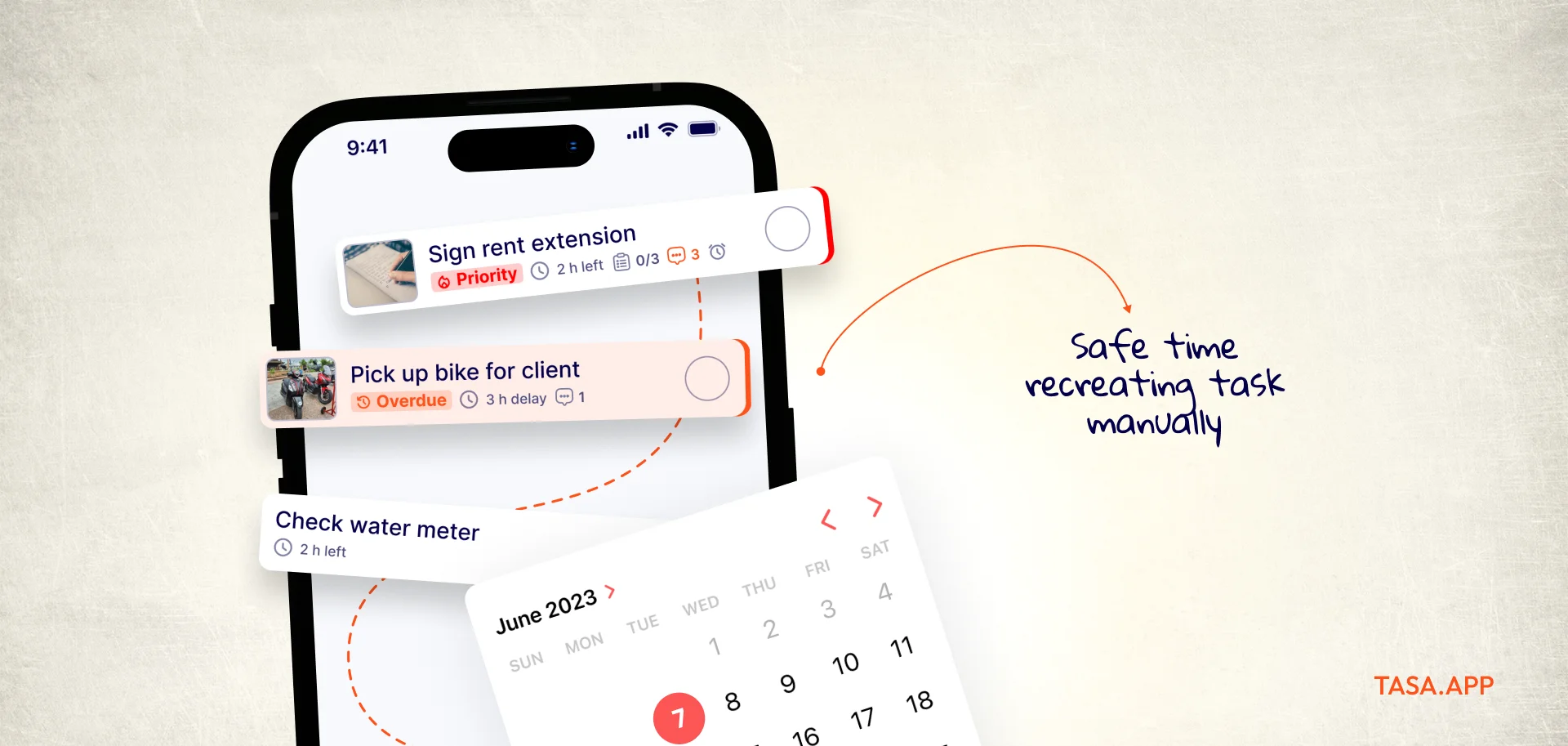 Create recurring tasks with Tasa