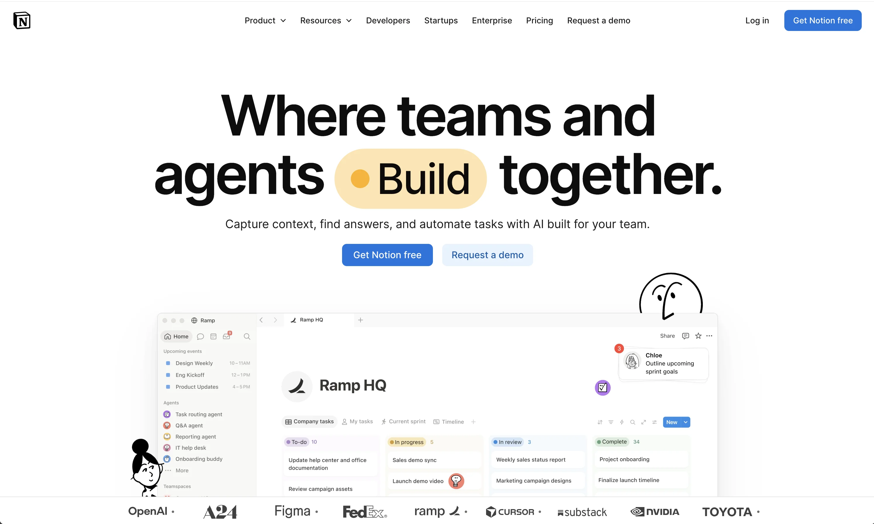 Notion website view