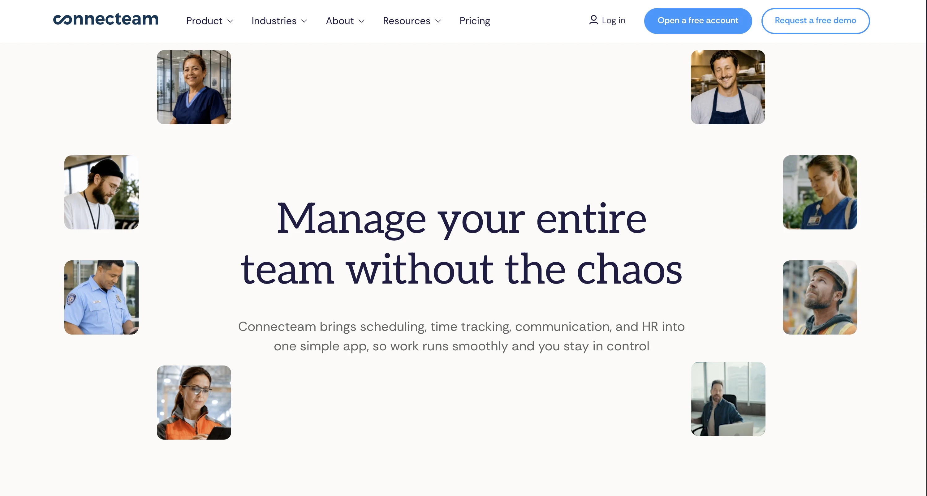 Connecteam website view