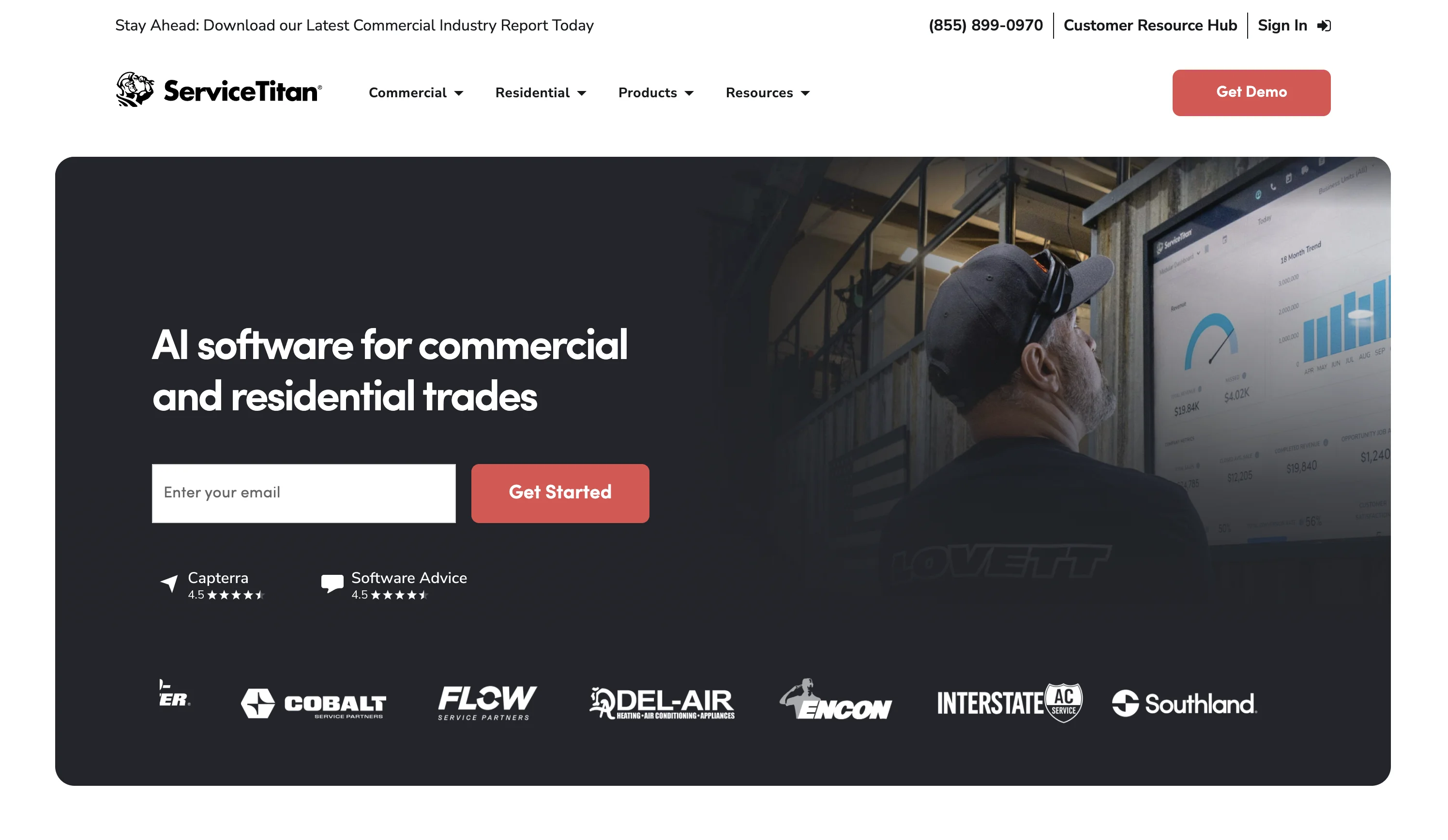 ServiceTitan website view