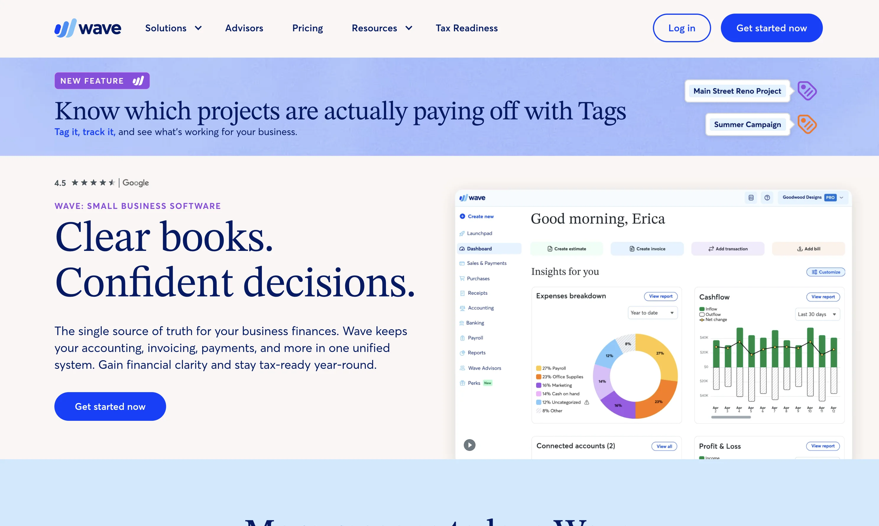 Wave website view