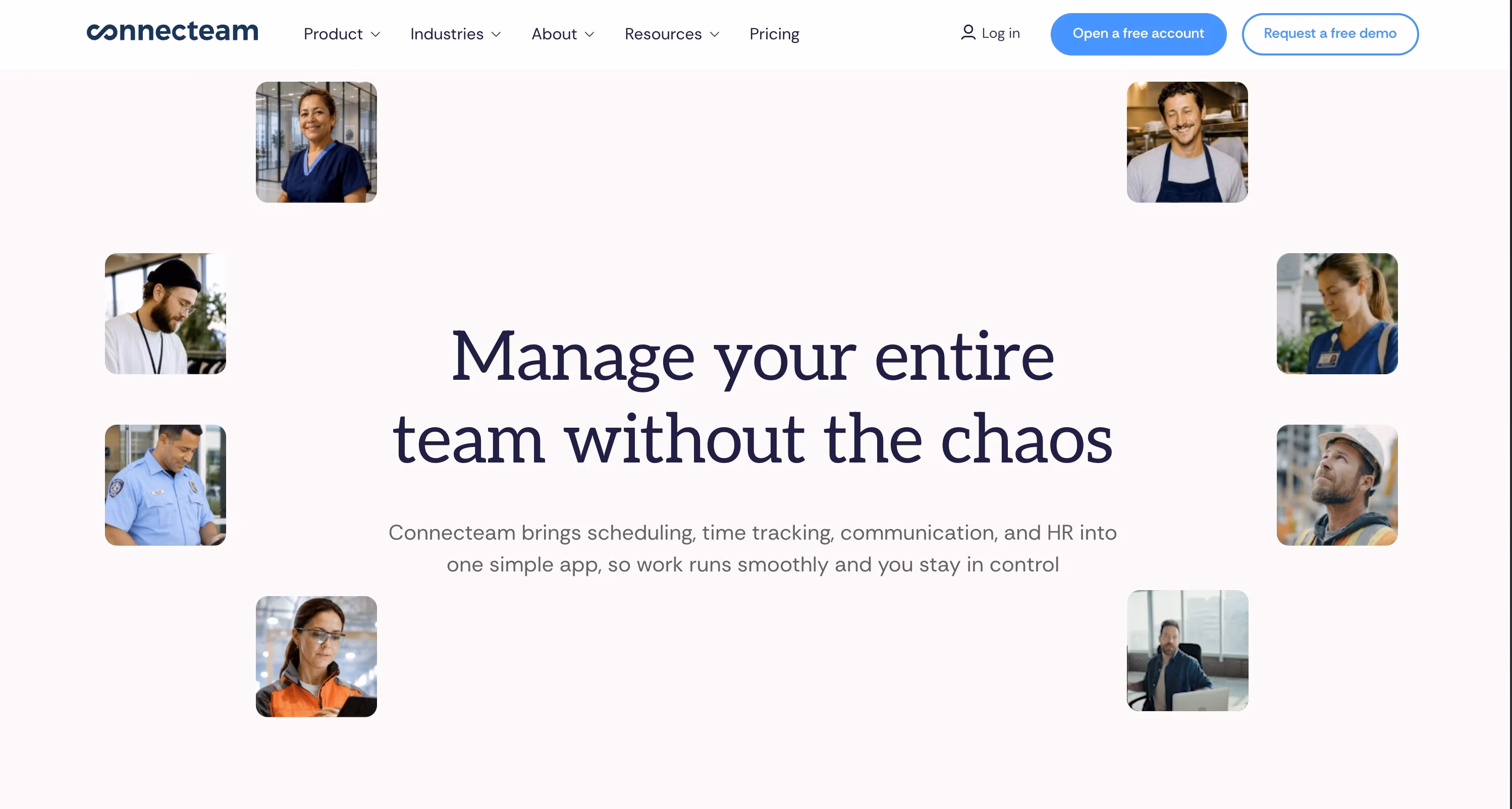 Connecteam website view