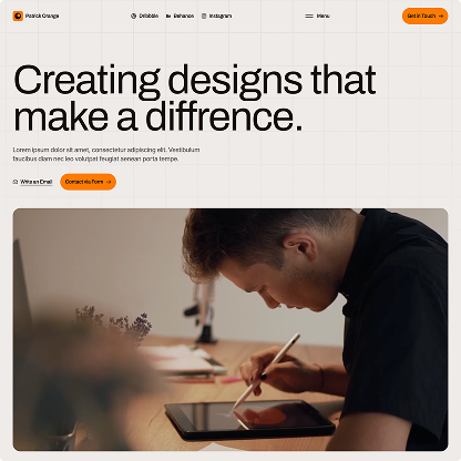 Orange — Portfolio & Agency Website Template