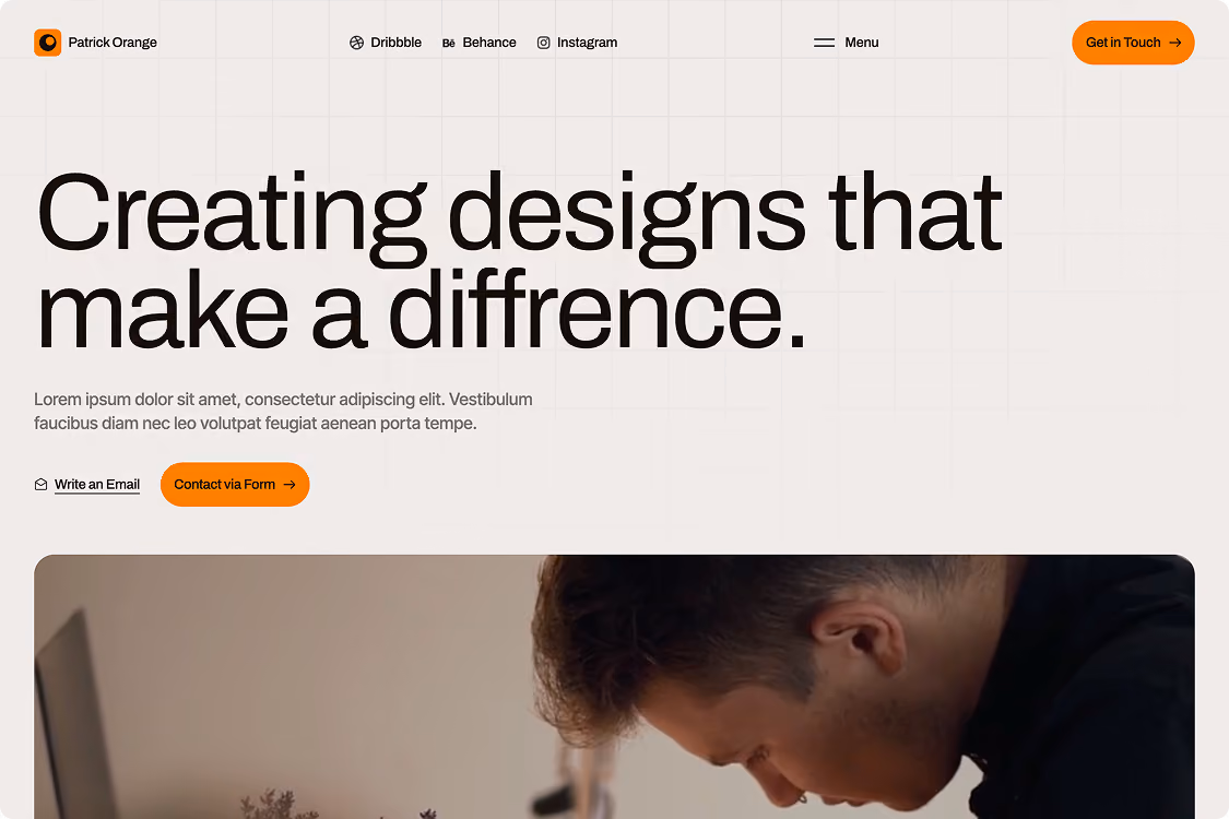 Orange — Portfolio & Agency Website Template